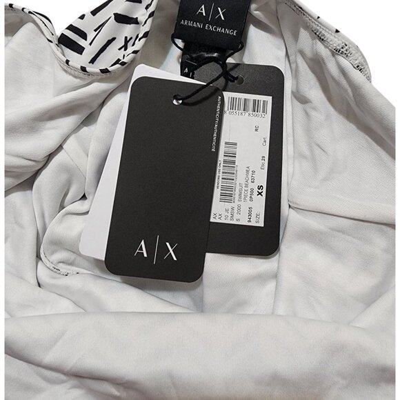 Armani Exchange Black And White Pattern‎ One Piece Swimsuit Womens Size XS - Picture 7 of 7